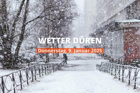 Wettervorhersage für Düren heute, 09.01.2025: starker Schneefall