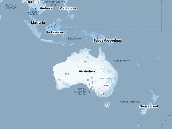 Karte Australien