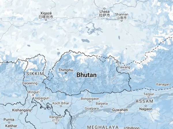 Karte Bhutan