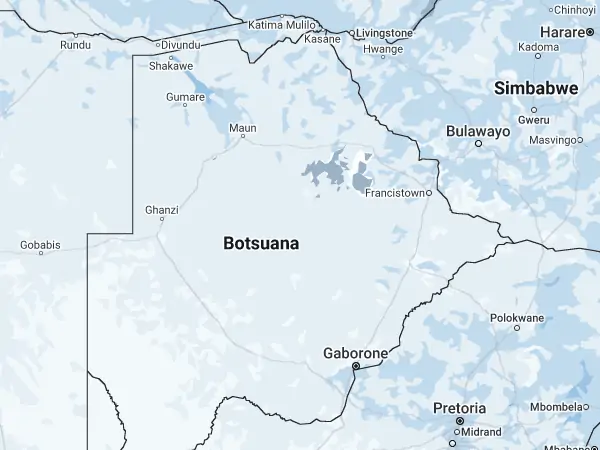 Karte: Botsuana Karte Botsuana