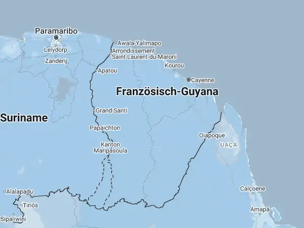Karte Französisch-Guayana