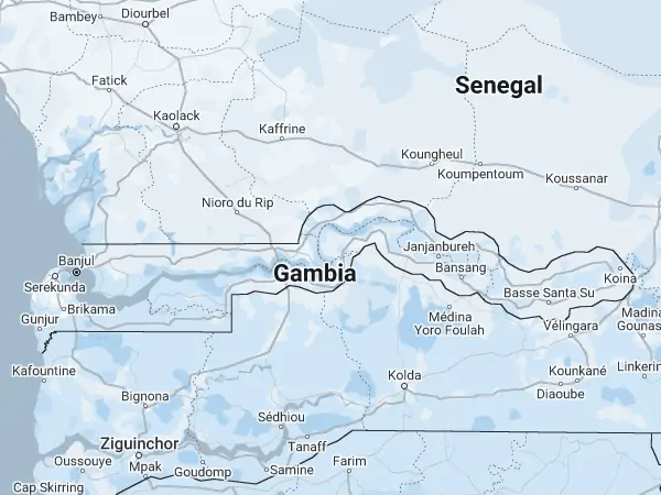 Karte: Gambia Karte Gambia