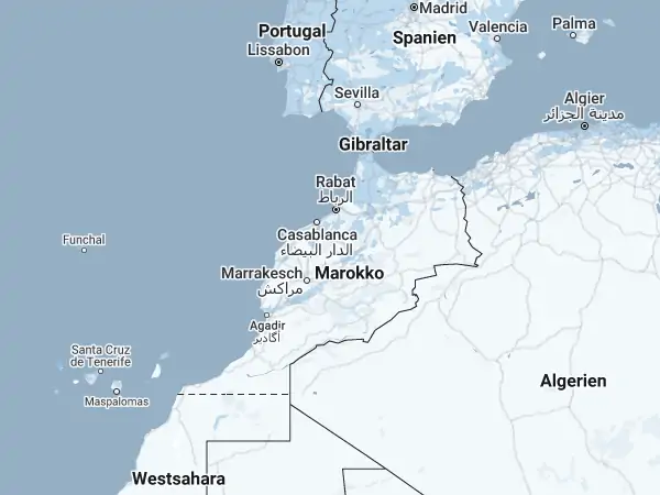 Karte Marokko