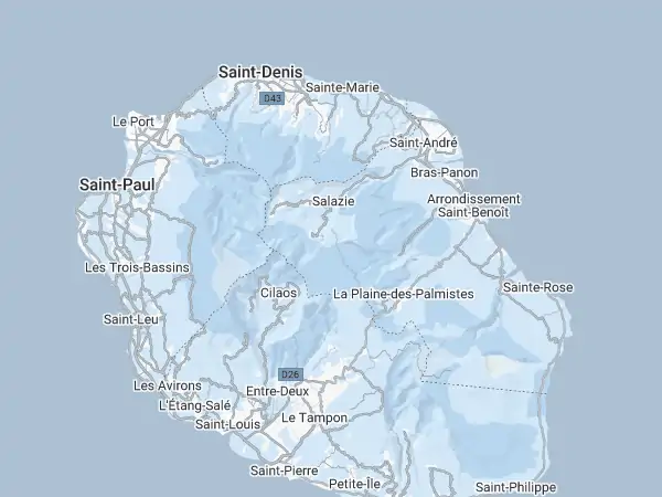 Karte: Réunion Karte Réunion