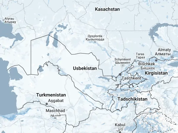 Karte Usbekistan