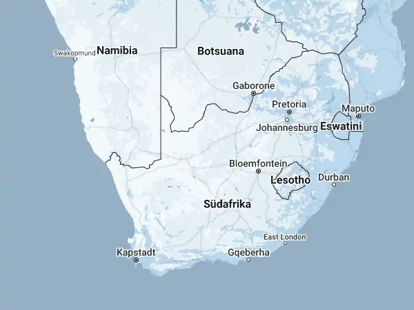 Karte: Südafrika Karte Südafrika