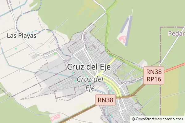 Karte Cruz del Eje