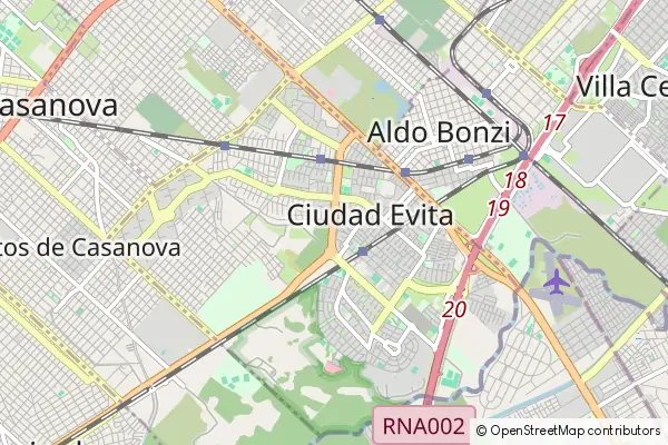 Karte Ciudad Evita