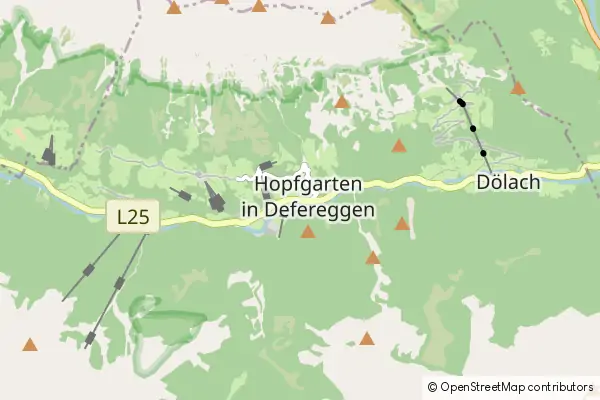 Karte Hopfgarten in Defereggen