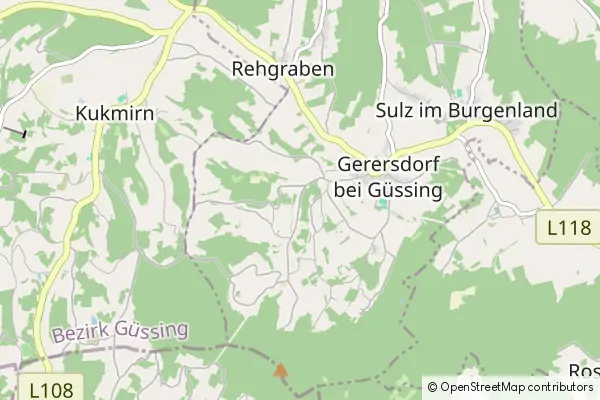 Karte: Gerersdorf bei Gussing • © OpenStreetMap contributors Karte Gerersdorf bei Gussing