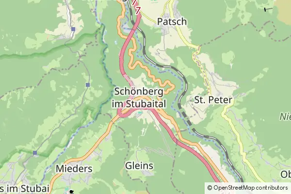 Karte Schonberg im Stubaital