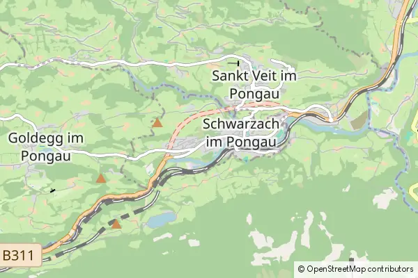 Karte Schwarzach im Pongau