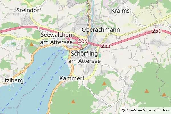 Karte Schoerfling am Attersee