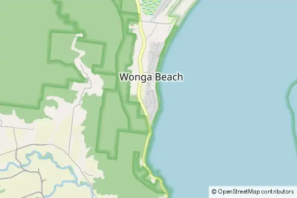 Karte Wonga Beach