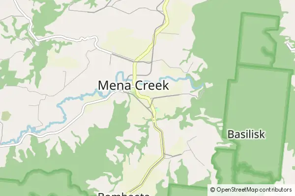 Karte Mena Creek