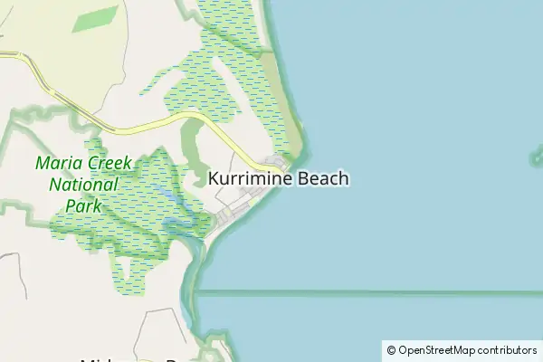 Karte Kurrimine Beach