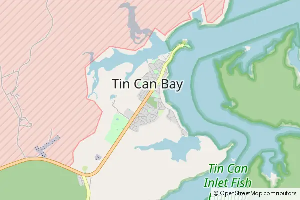 Karte Tin Can Bay