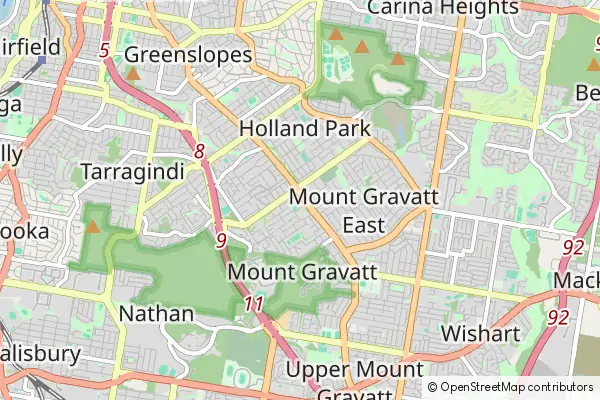 Karte Mount Gravatt