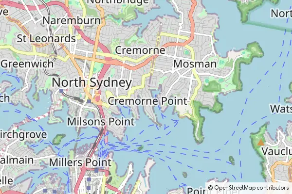 Karte Cremorne Point