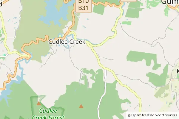 Karte Cudlee Creek