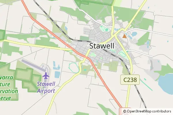 Karte Stawell