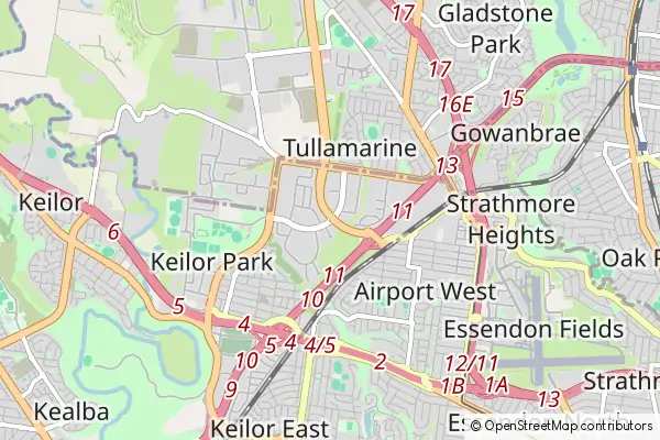 Karte Tullamarine