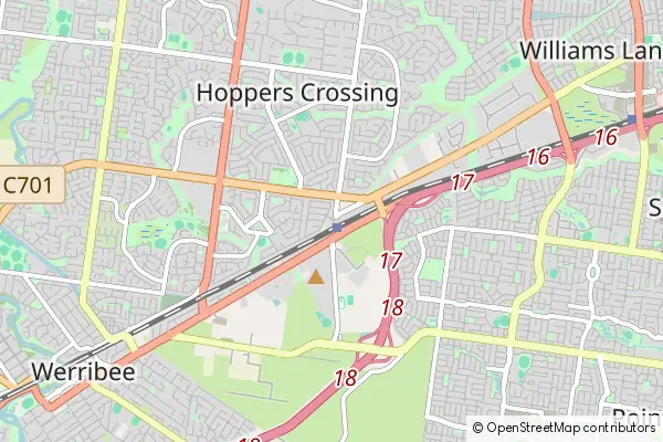 Karte Hoppers Crossing