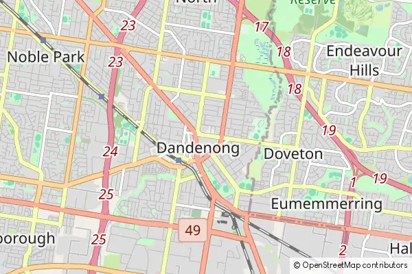 Karte Dandenong
