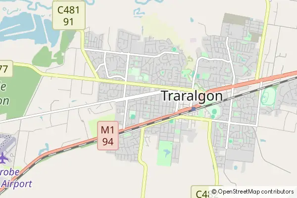 Karte Traralgon
