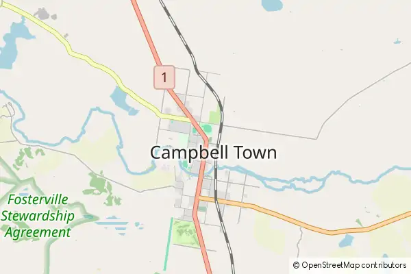 Karte Campbell Town