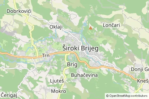 Karte: Široki Brijeg • © OpenStreetMap contributors Karte Široki Brijeg