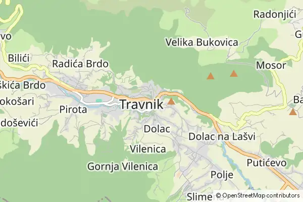 Karte: Travnik • © OpenStreetMap contributors Karte Travnik