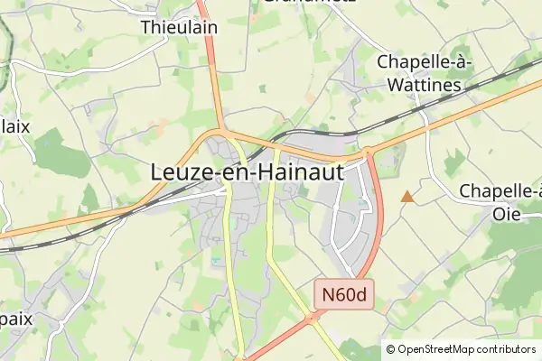 Karte Leuze-en-Hainaut