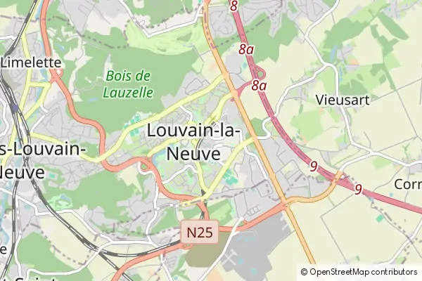 Karte Louvain-la-Neuve