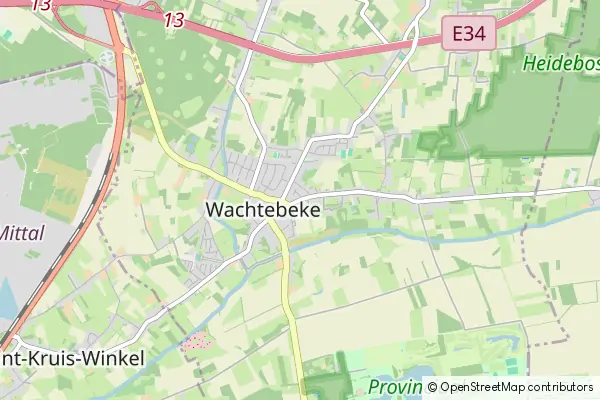 Karte Wachtebeke