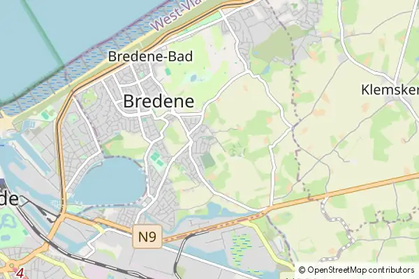 Karte Bredene