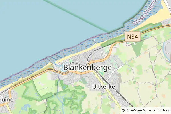 Karte Blankenberge