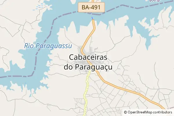 Karte Cabaceiras do Paraguaçu