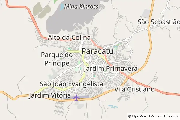 Karte Paracatu