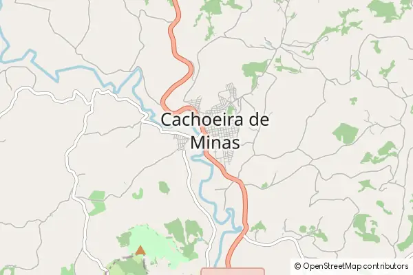 Karte Cachoeira de Minas