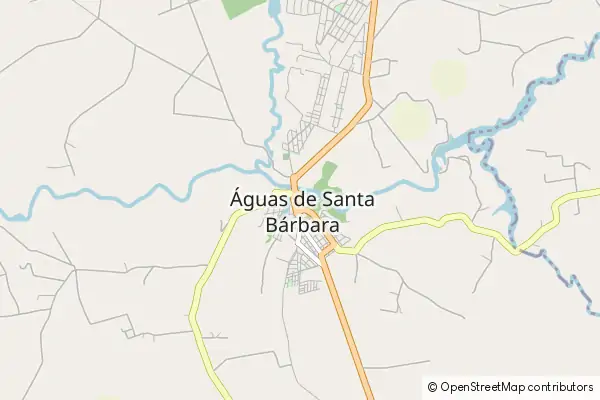 Karte Águas de Santa Bárbara