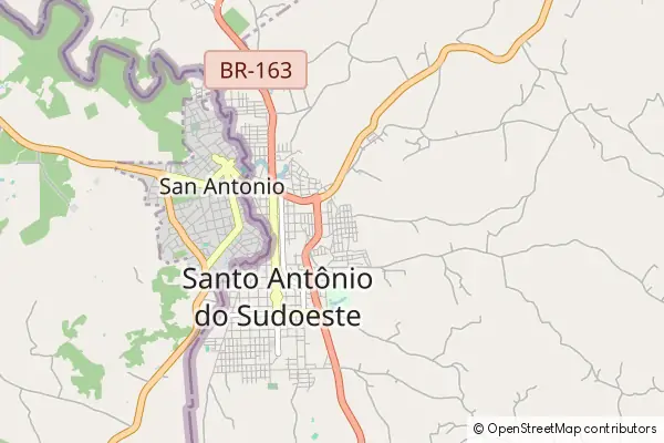 Karte Santo Antônio do Sudoeste