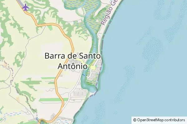 Karte Barra de Santo Antônio