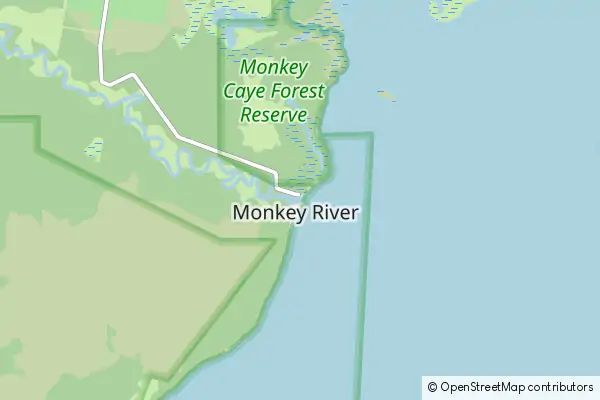 Karte Monkey River Town