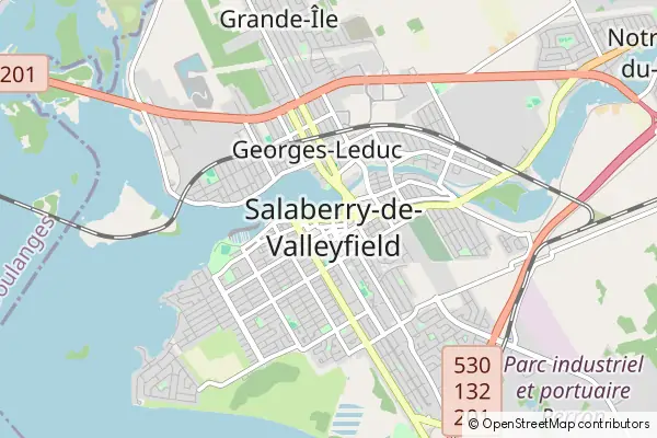 Karte Salaberry-de-Valleyfield
