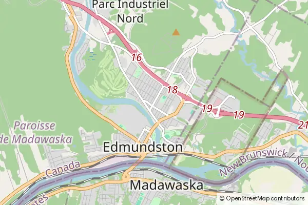 Karte Edmundston