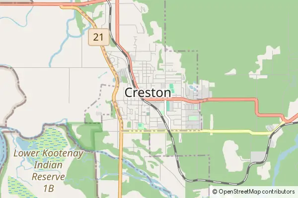 Karte Creston