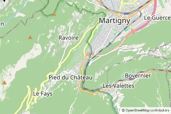 Karte Martigny-Croix