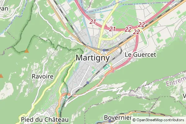 Karte Martigny