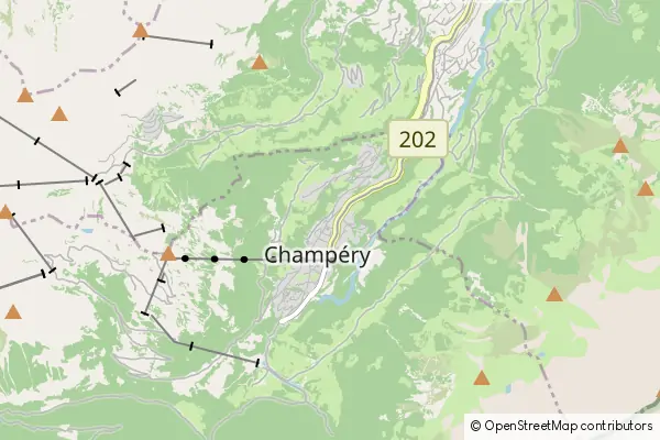 Karte Champéry